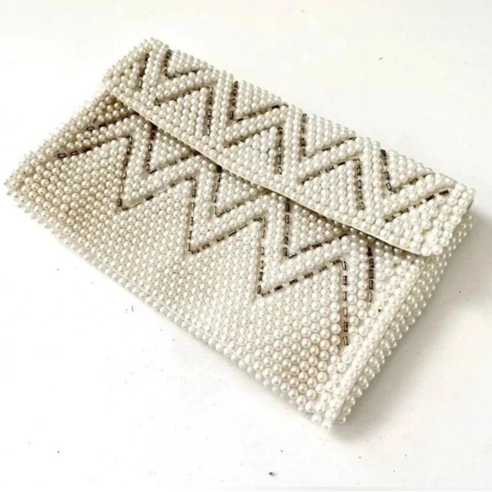 made in Japan Women Clutch white cream bag